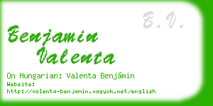 benjamin valenta business card